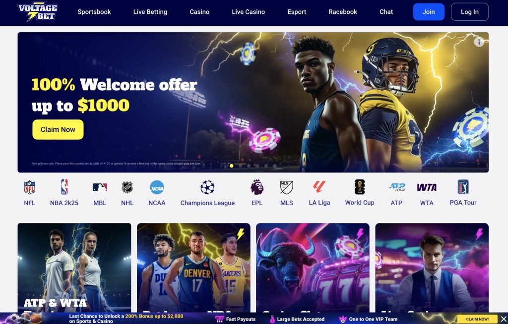 VoltageBet Sports Betting App and Site